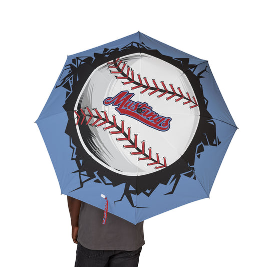 Mustangs Ball Break Chic Semi-Automatic Foldable Umbrella - Perfect for Game Day