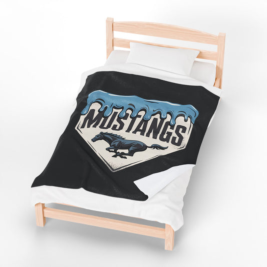 Klein Mustangs Velveteen Plush Blanket - Cozy Sports Throw for Fans