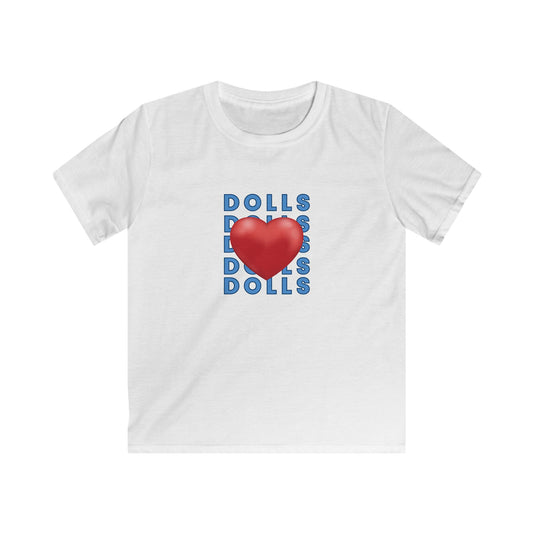 Dolls Hearts-Kids Softstyle Tee - cotton
