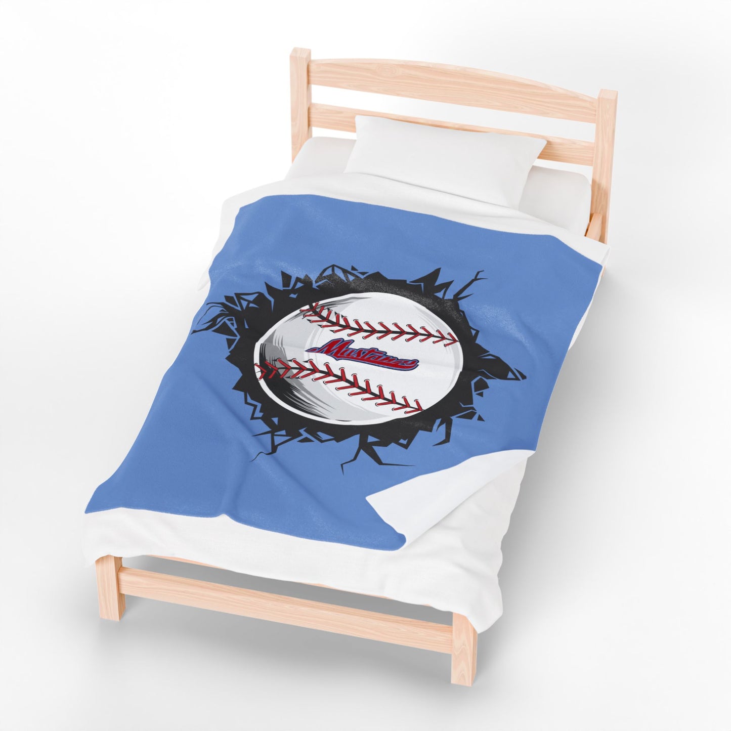 Klein Mustangs Velveteen Plush Blanket - Cozy Sports Throw for Fans