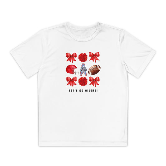 Let's Go Oilers-Youth Football Cheer Tee