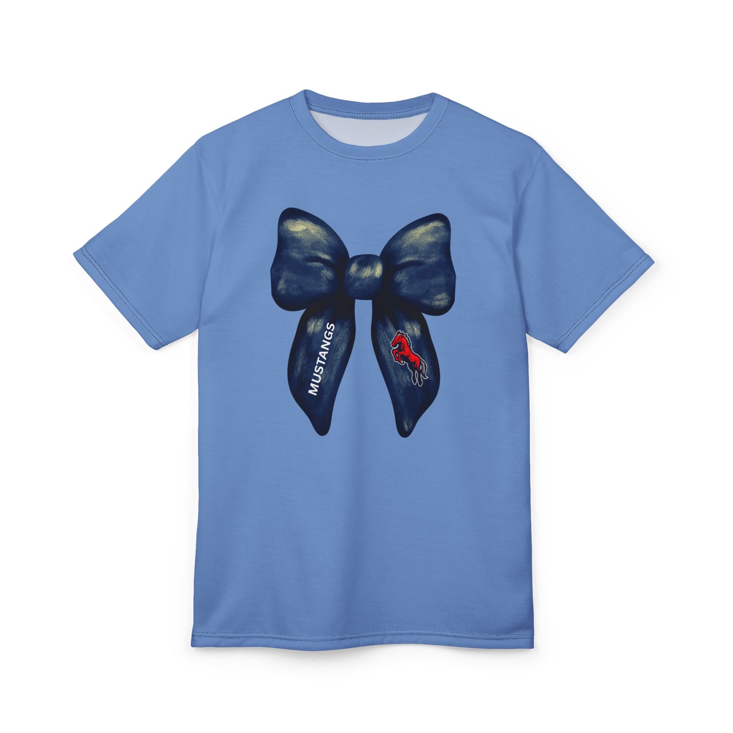 Mustangs Large Bow Unisex Adult Tee