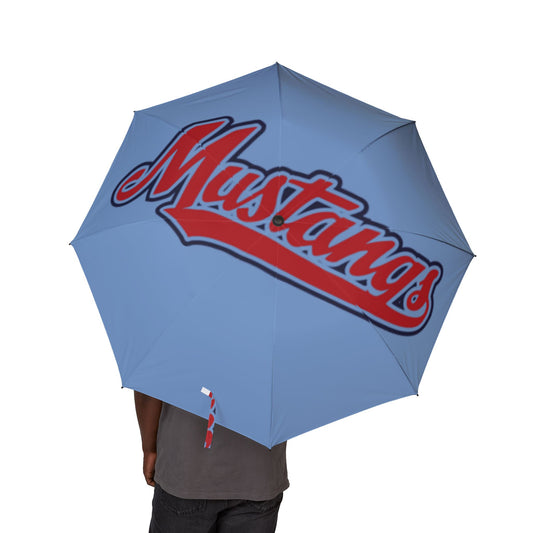 Mustangs Chic Semi-Automatic Foldable Umbrella - Perfect for Game Day