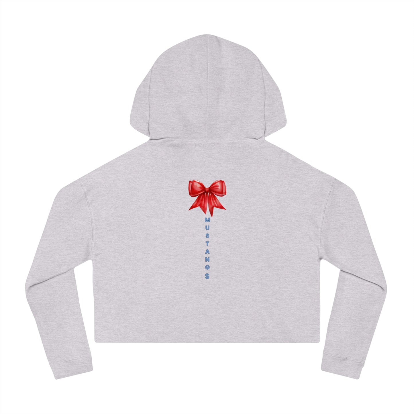 Stangs Bows~Women's Cropped Hooded Sweatshirt