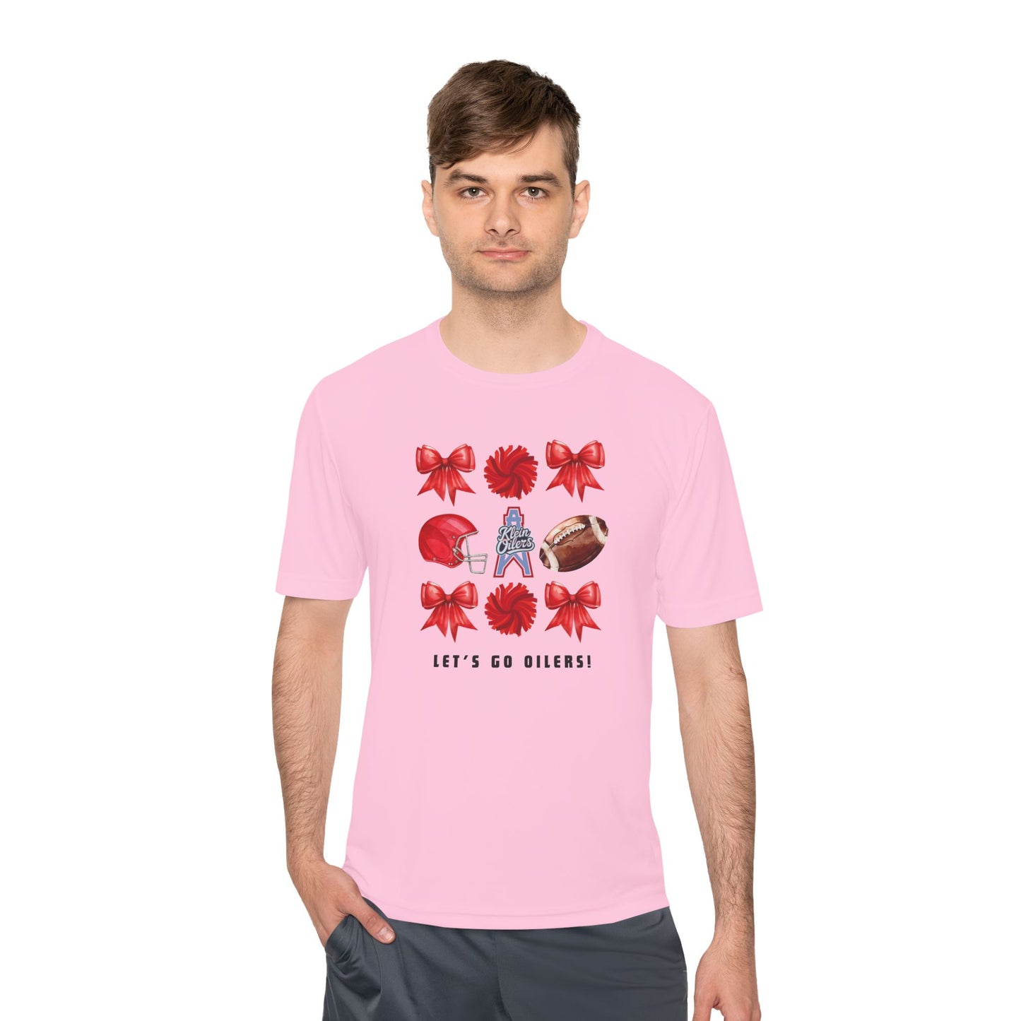 Oilers Bow-Moisture Unisex Wicking Tee (vinyl print)