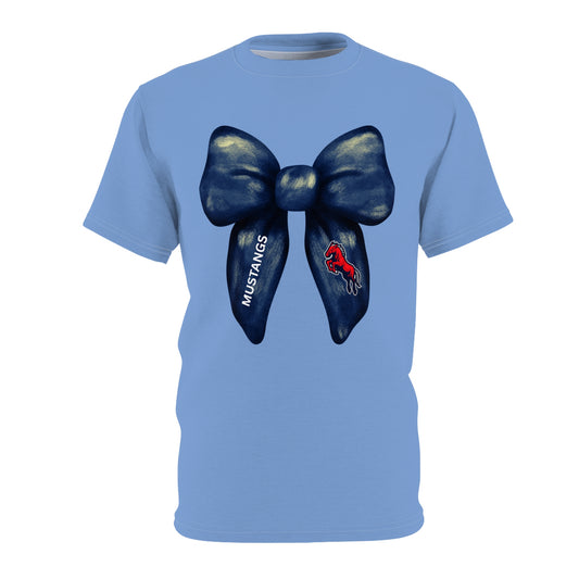Mustangs Large Bow Unisex Adult Tee