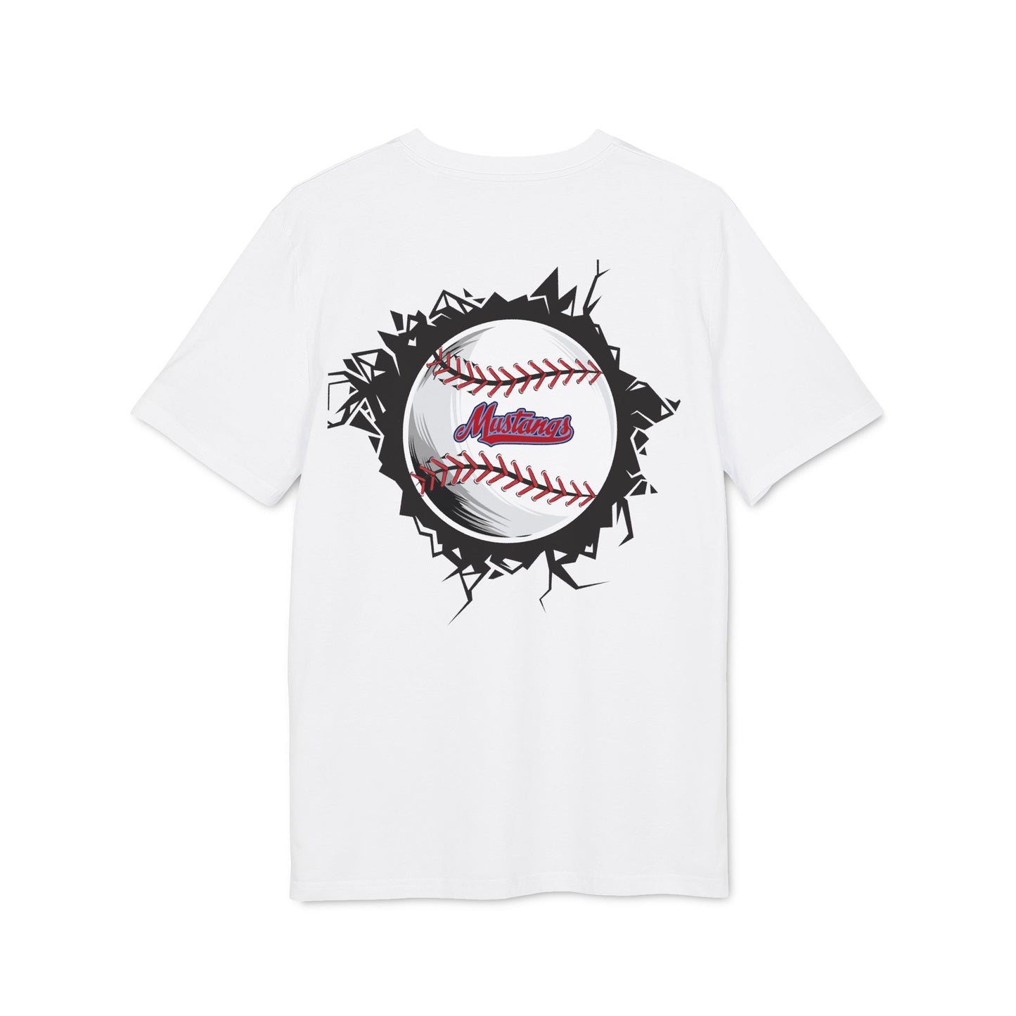 Mustangs Breaking Ball Unisex Baseball Team T-Shirt ~ Cotton