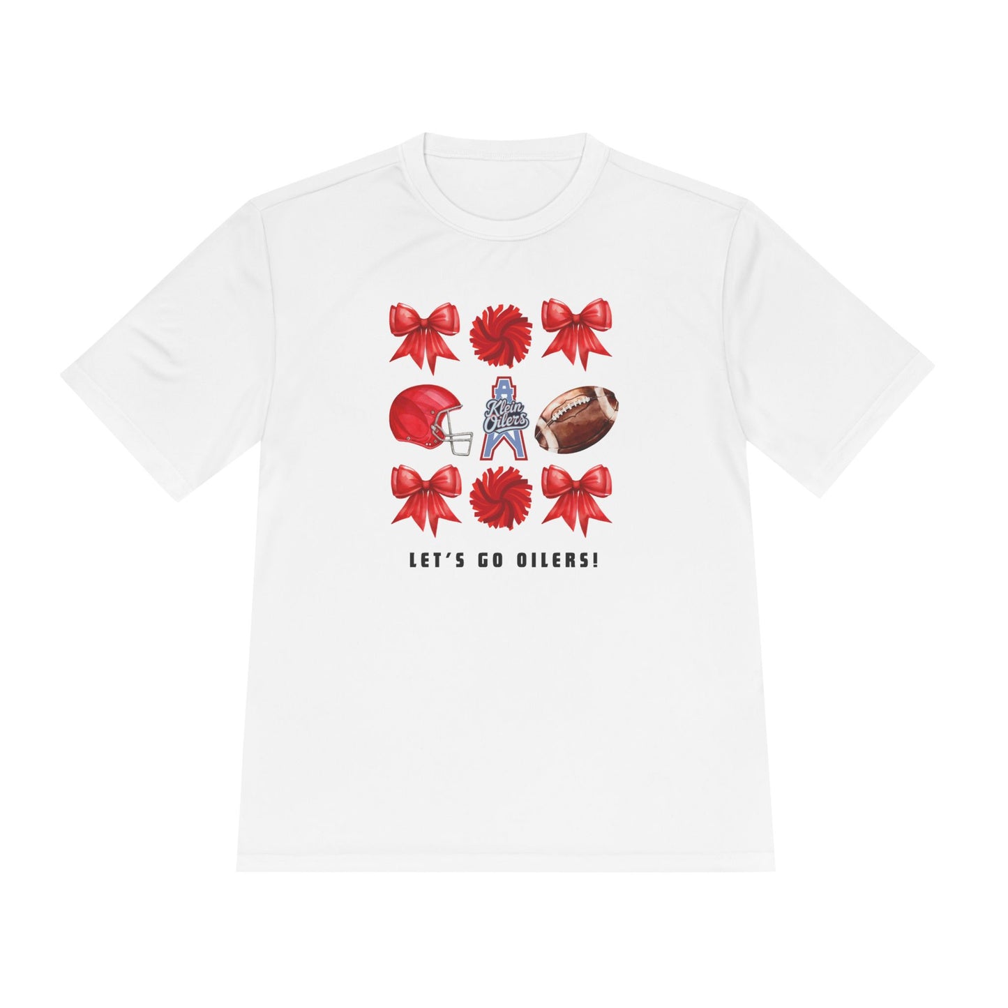 Oilers Bow-Moisture Unisex Wicking Tee (vinyl print)