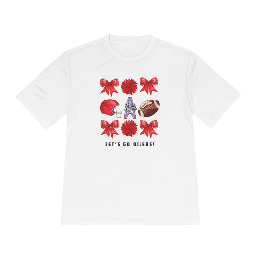 Oilers Bow-Moisture Unisex Wicking Tee (vinyl print)