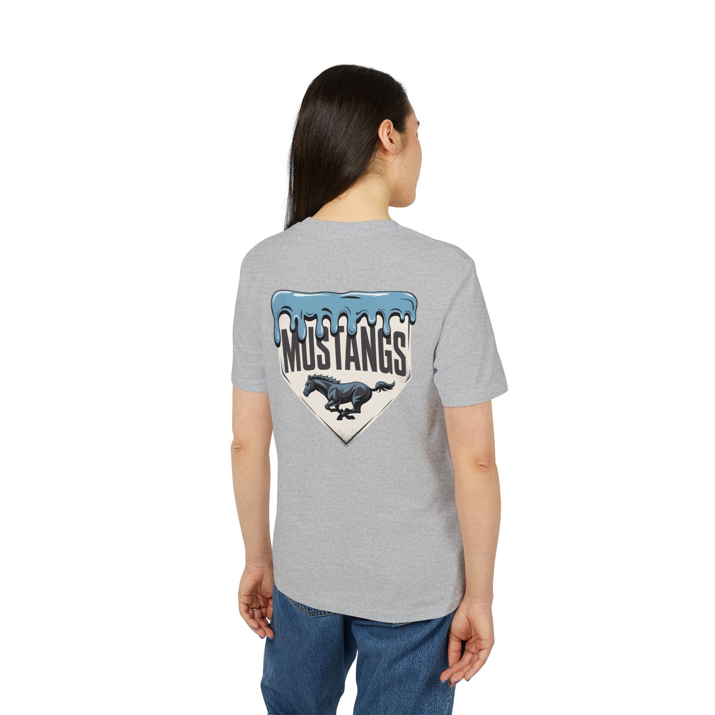 Mustangs Drip Unisex Baseball Team T-Shirt ~ Cotton