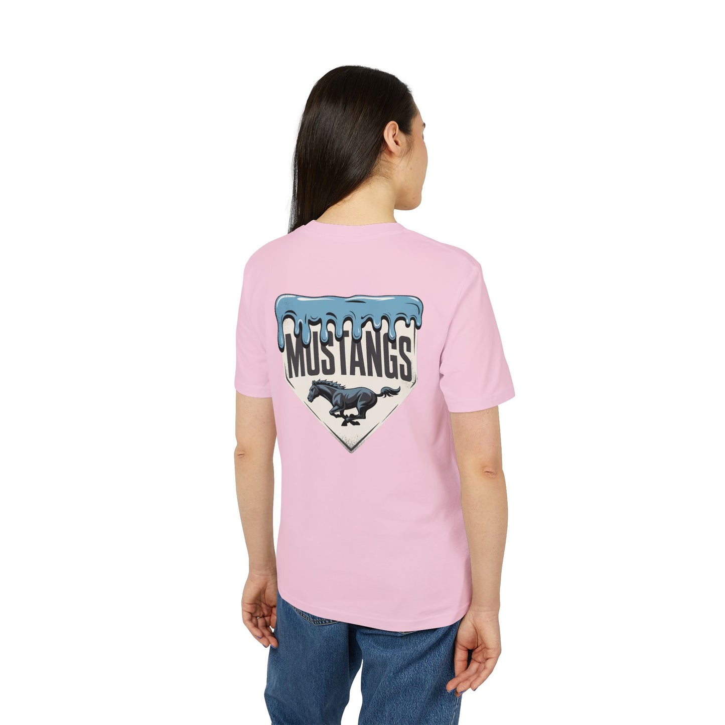 Mustangs Drip Unisex Baseball Team T-Shirt ~ Cotton