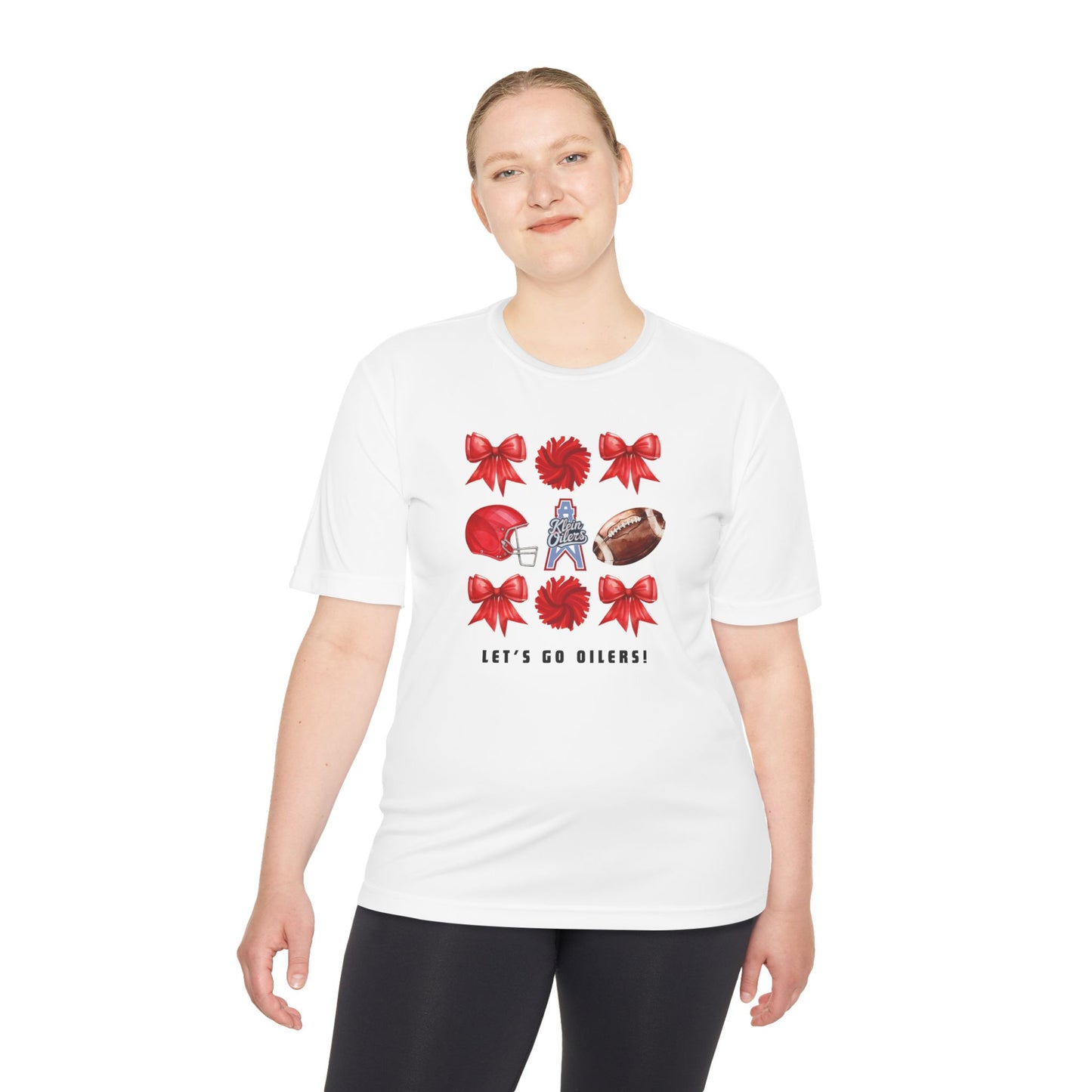 Oilers Bow-Moisture Unisex Wicking Tee (vinyl print)