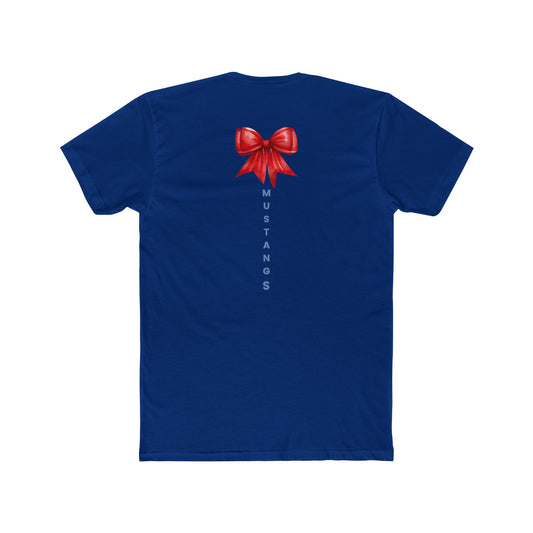 Mustangs Red Bow Unisex Cotton Crew Tee - Adults