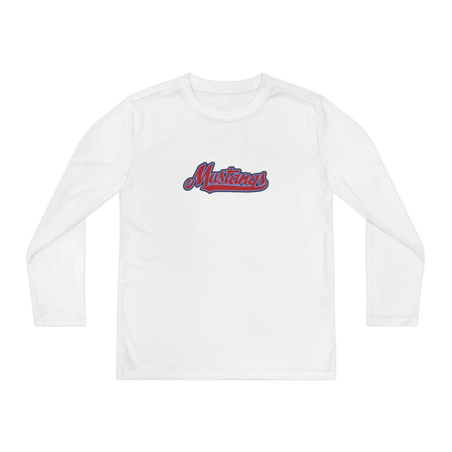 Mustangs Wall Break Youth Long Sleeve Baseball Tee