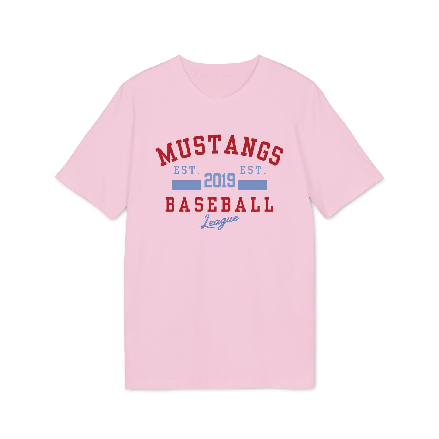 Mustangs EST Unisex Baseball Team T-Shirt ~ Cotton