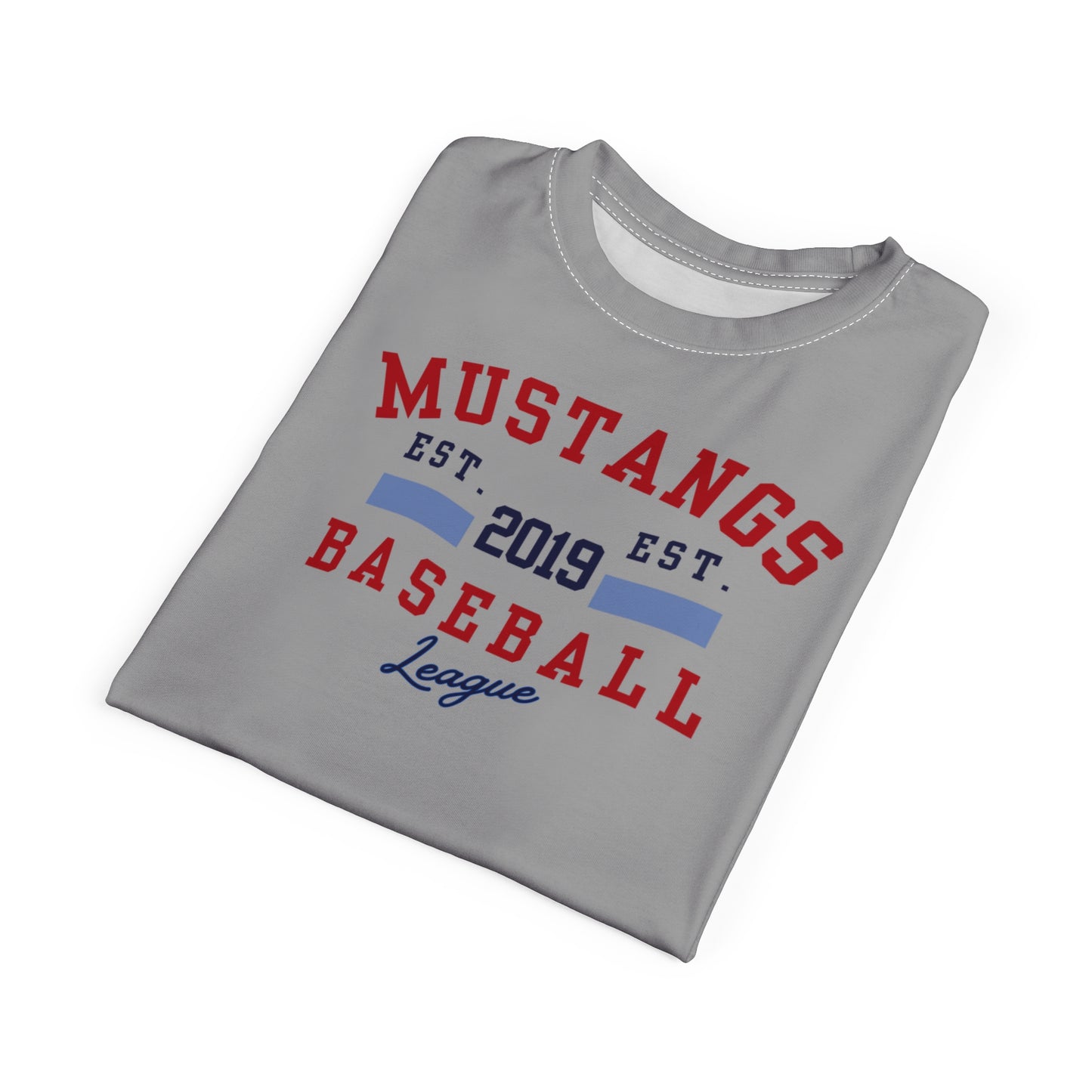 Mustangs Baseball EST. Unisex Adult Tee
