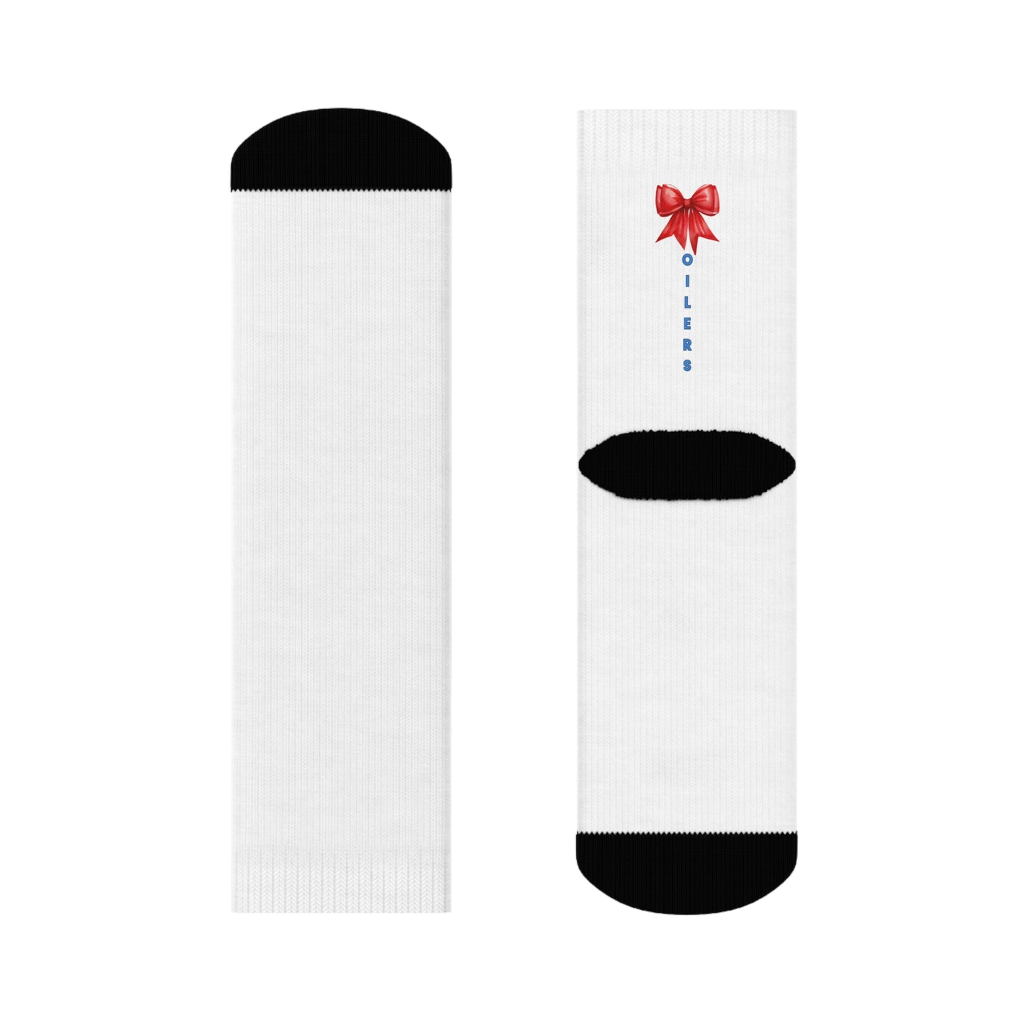 Oilers Bow Crew Socks-Kids/Adult