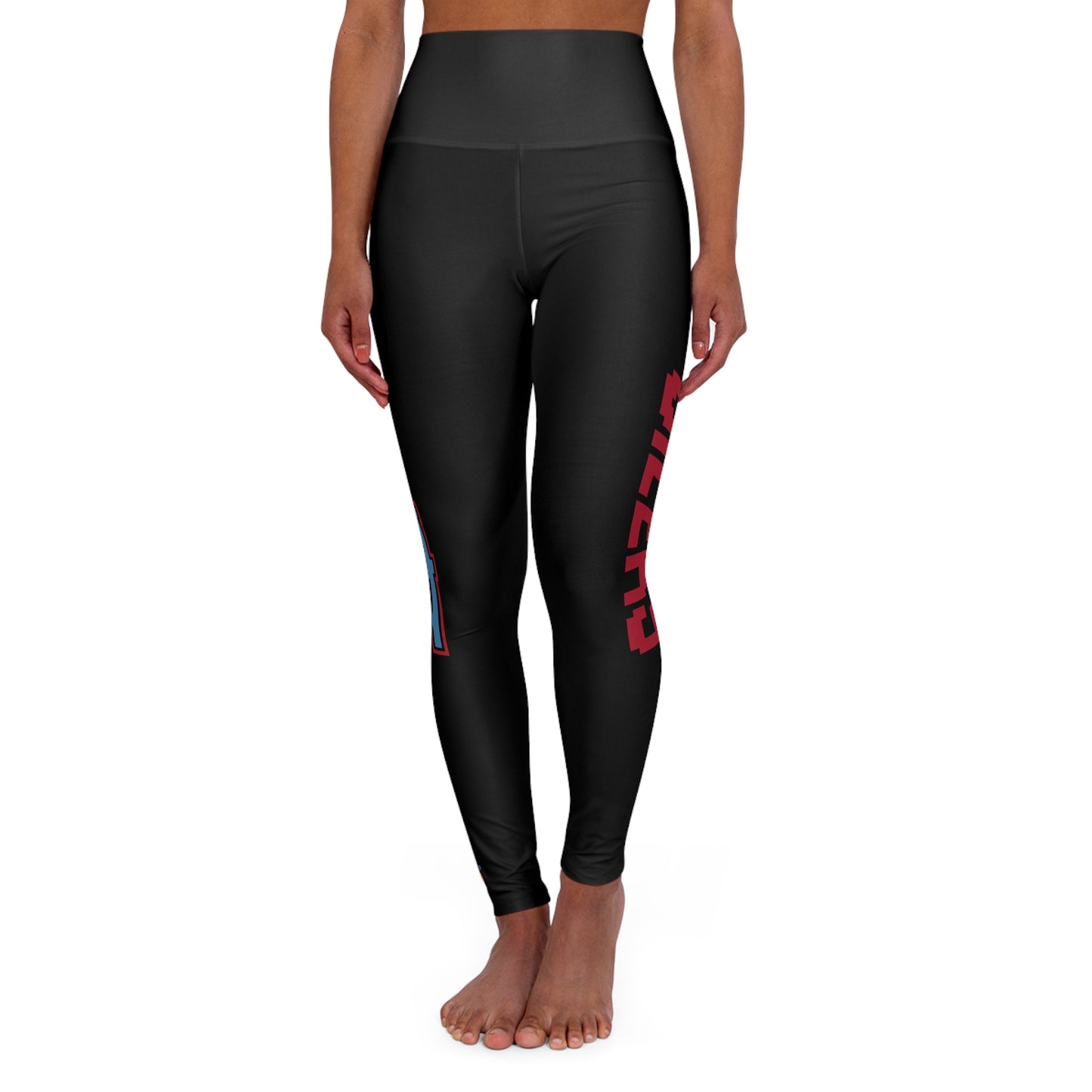 Oilers-Women's High Waisted Yoga Leggings