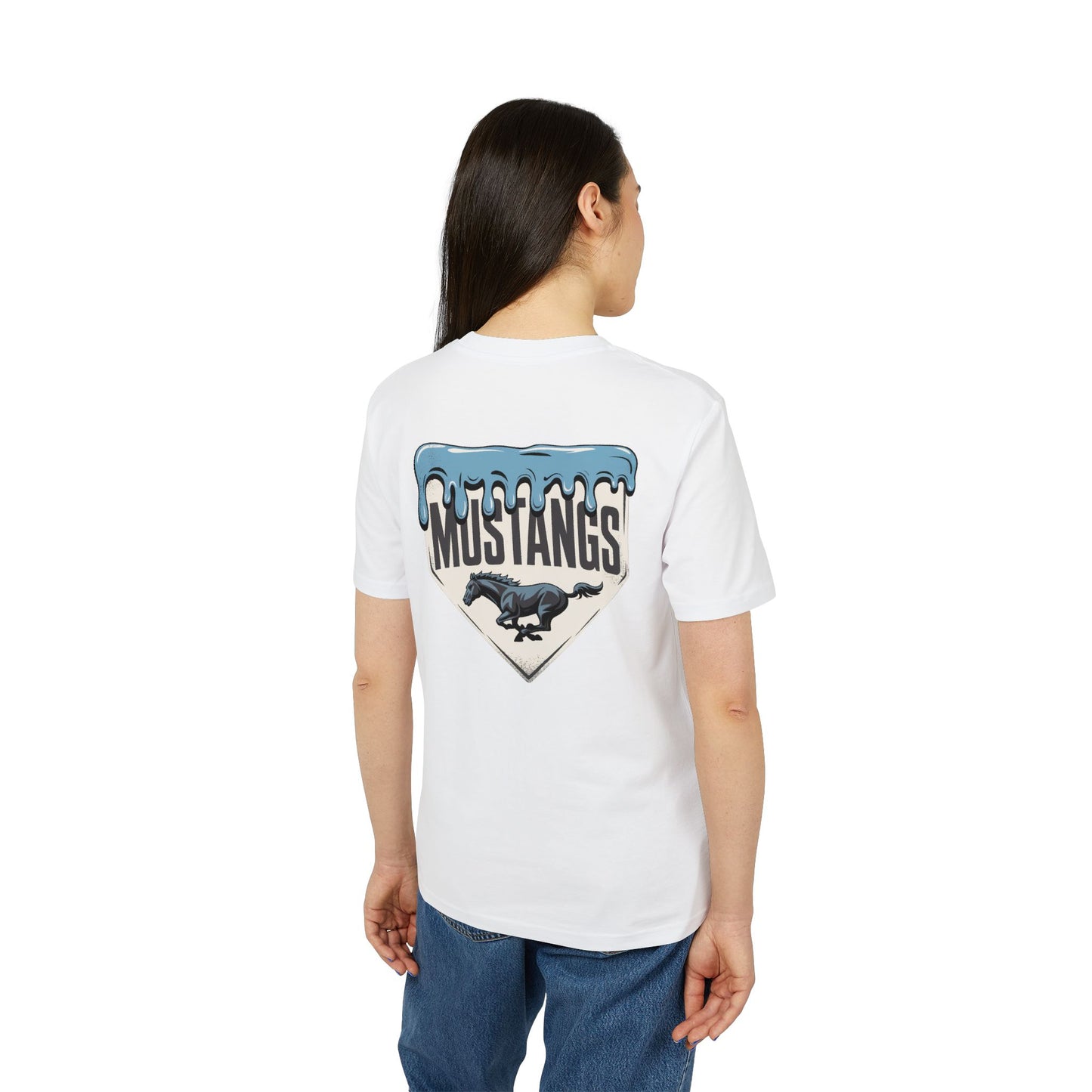 Mustangs Drip Unisex Baseball Team T-Shirt ~ Cotton