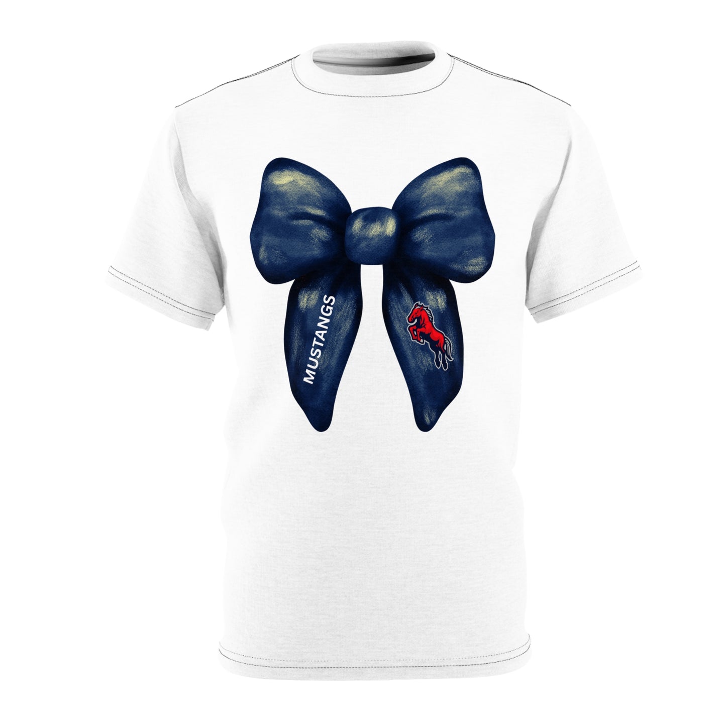 Mustangs Large Bow Unisex Adult Tee