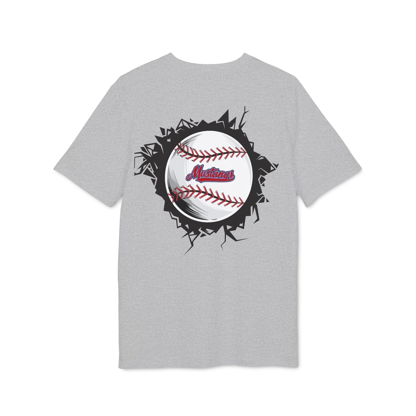 Mustangs Breaking Ball Unisex Baseball Team T-Shirt ~ Cotton