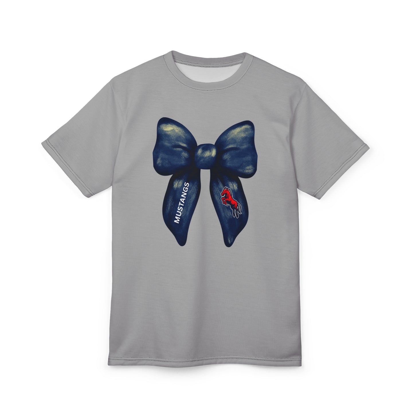 Mustangs Large Bow Unisex Adult Tee