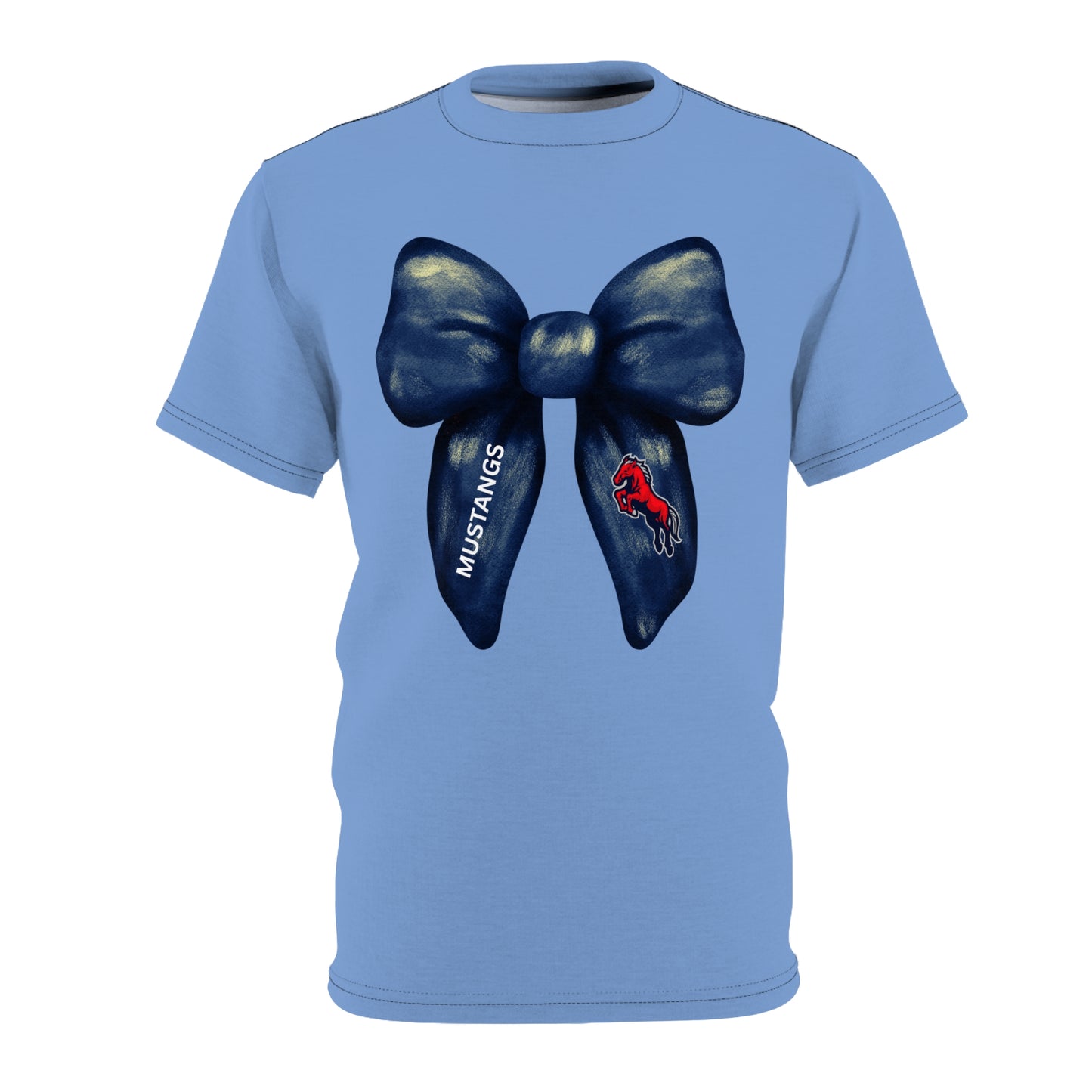 Mustangs Large Bow Unisex Adult Tee