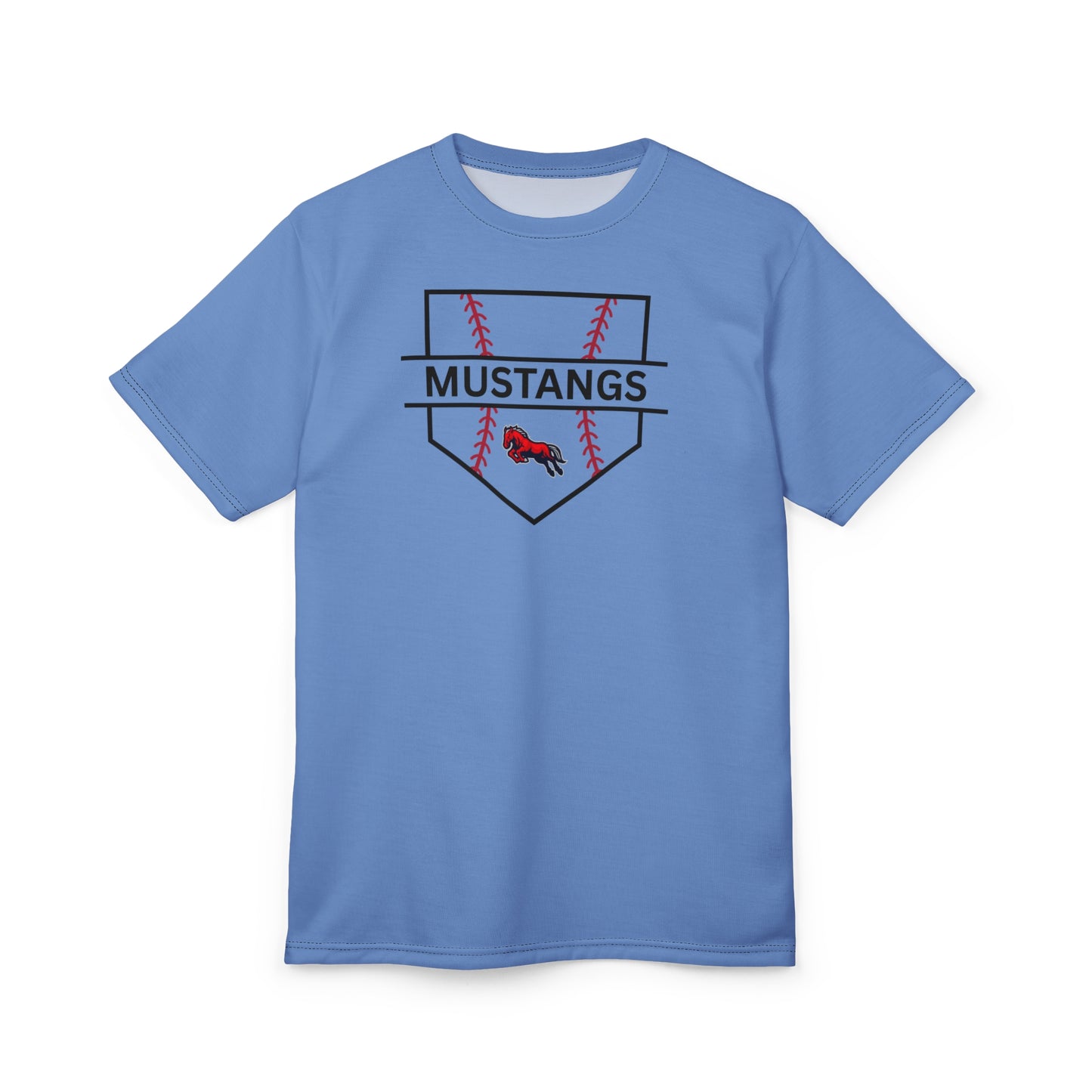 Mustangs Home Plate Unisex Adult Tee