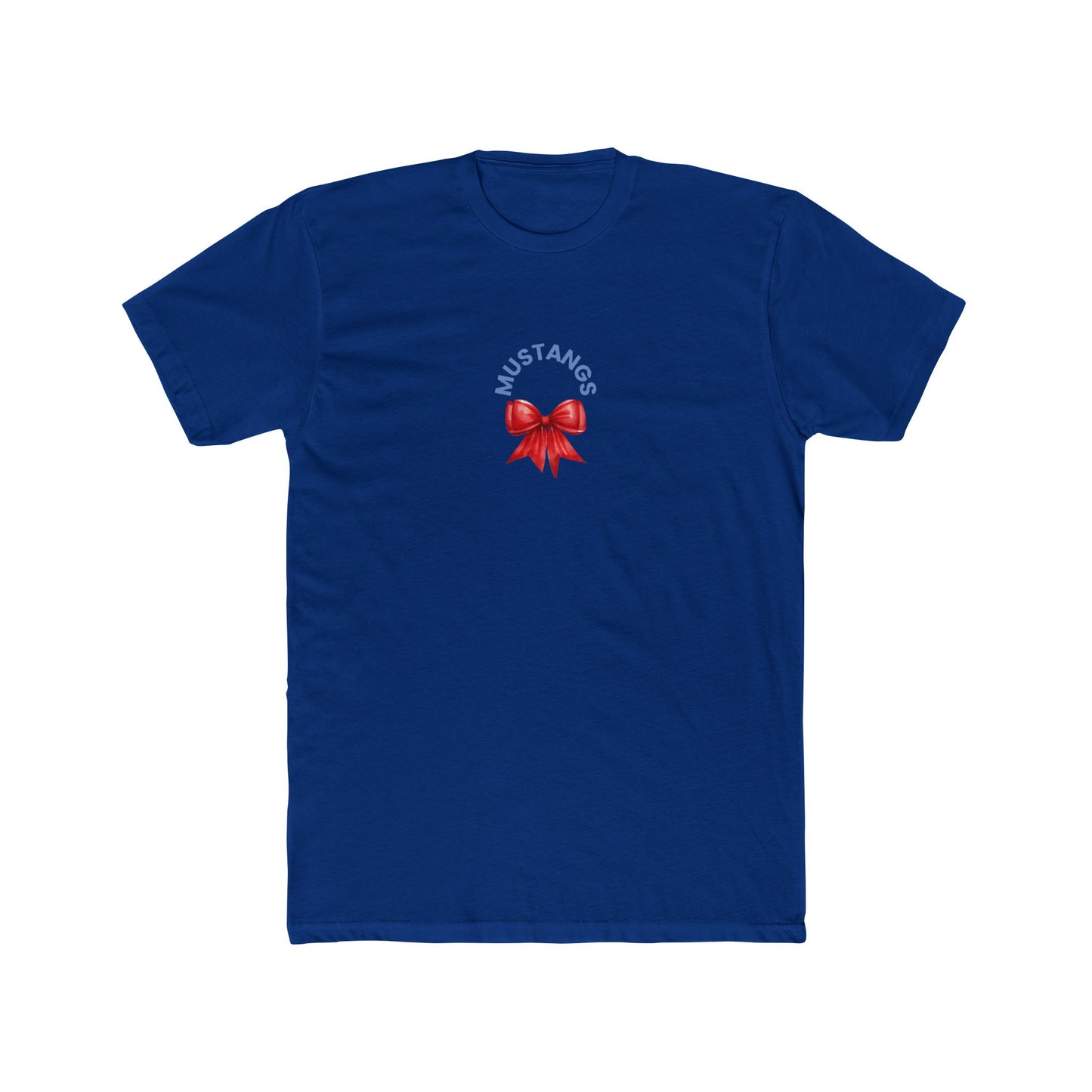 Mustangs Red Bow Unisex Cotton Crew Tee - Adults