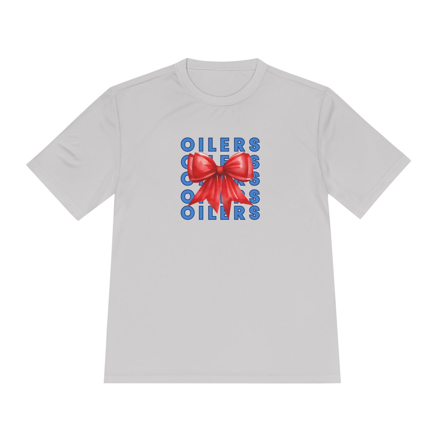 Oilers Bow- Unisex Moisture Wicking Tee (vinyl print)