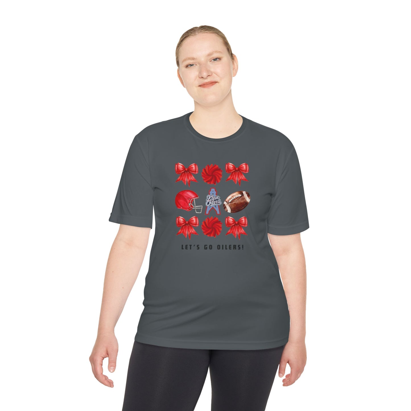Oilers Bow-Moisture Unisex Wicking Tee (vinyl print)