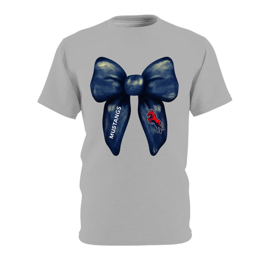 Mustangs Large Bow Unisex Adult Tee