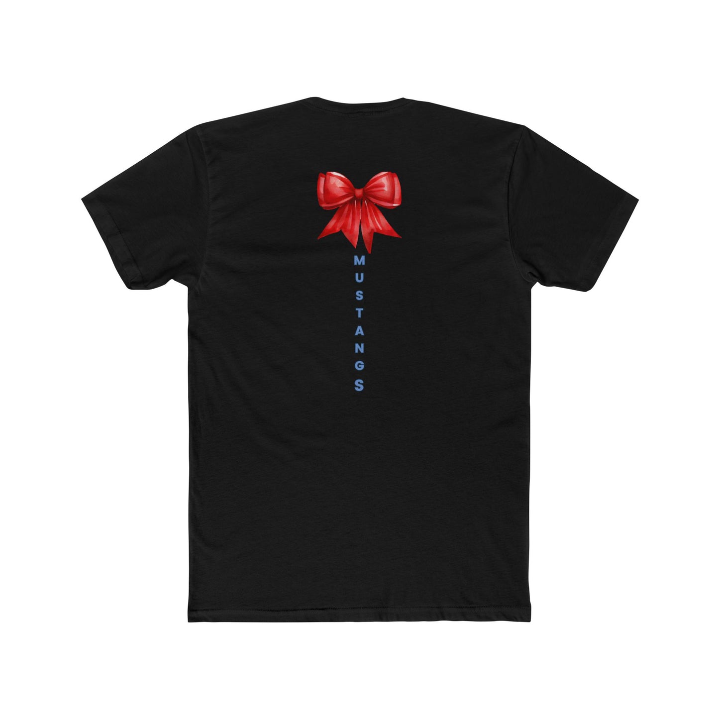 Mustangs Red Bow Unisex Cotton Crew Tee - Adults